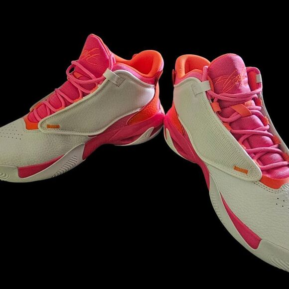 Jordan Women's Sneakers - White, Pink, and Orange - Picture 2 of 4